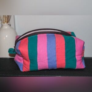 Colorful Striped Women's Bag Sunset Stripe  Makeup Bag 🎨 (Small Size)